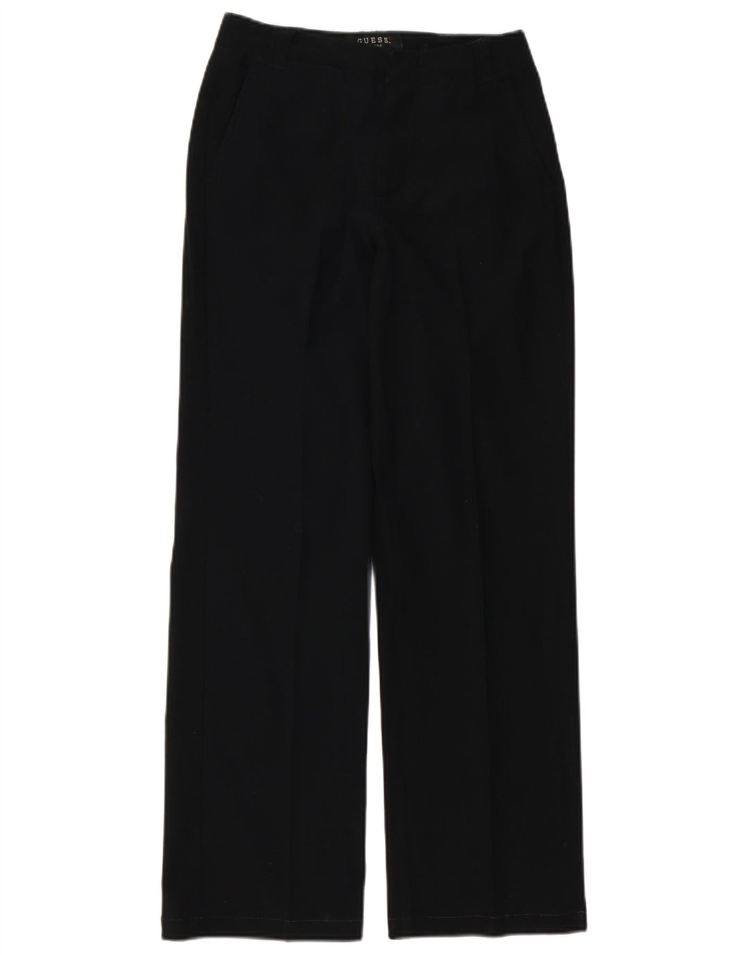 Guess Womens Wide Leg Chino Trousers W27 L30 Black Polyester