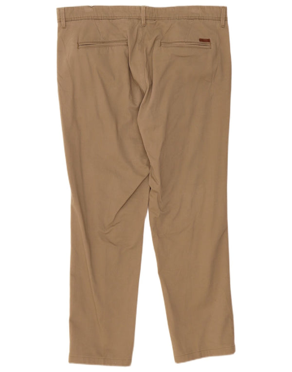 Jack & Jones Mens Slim Chino Trousers W36 L27 Beige Cotton
