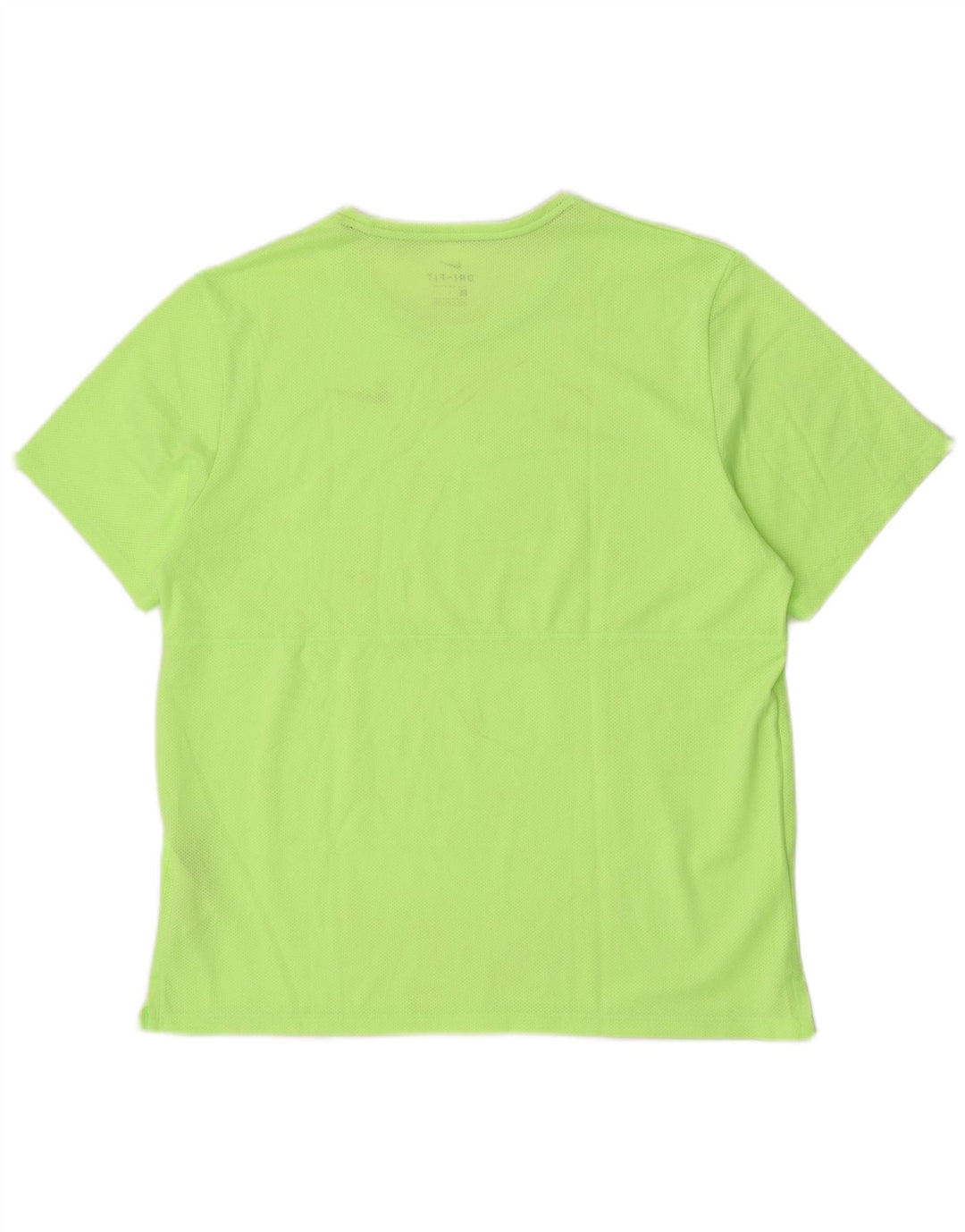 Nike Mens Dri Fit Running T-Shirt Top Large Green Polyester