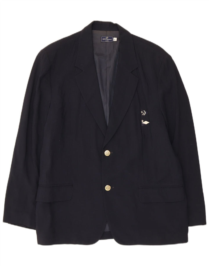 LES COPAINS Boys 2 Button Blazer Jacket 15-16 Years Navy Blue Viscose