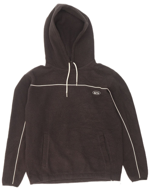 Nike Mens Hooded Fleece Jumper Medium Black Polyester