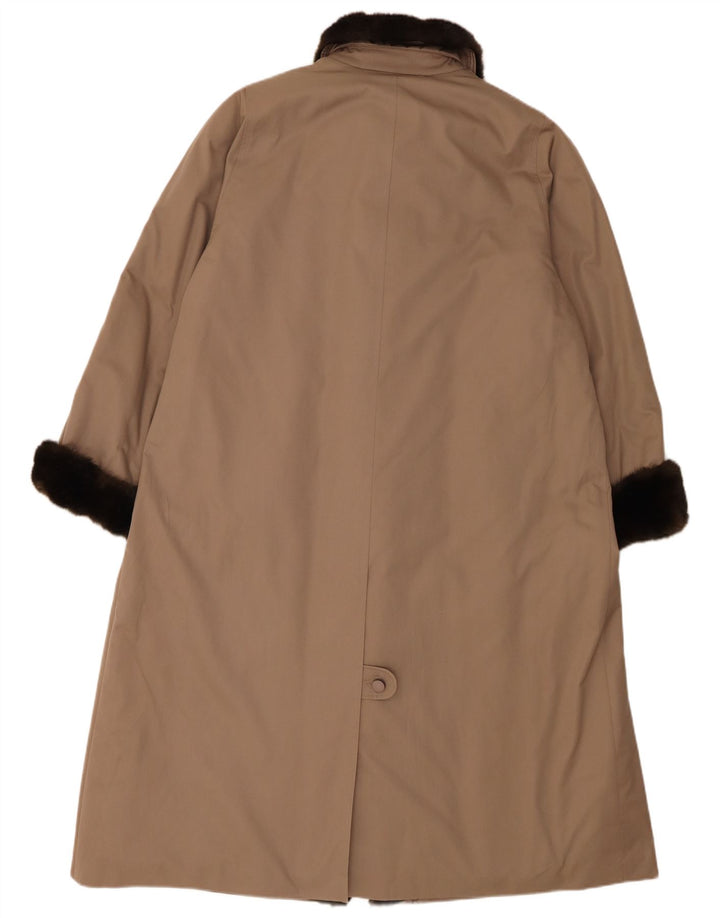 Valmeline Womens Overcoat UK 20 2XL Brown Polyester