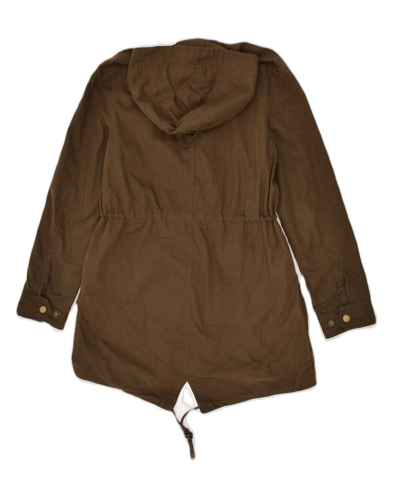 JACK WILLS Womens Hooded Parka Jacket UK 6 XS  Brown Cotton | Vintage Jack Wills | Thrift | Second-Hand Jack Wills | Used Clothing | Messina Hembry 