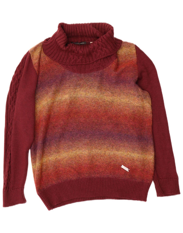 Rosanna Pellegrini Womens Roll Neck Jumper Sweater IT 50 XL Burgundy