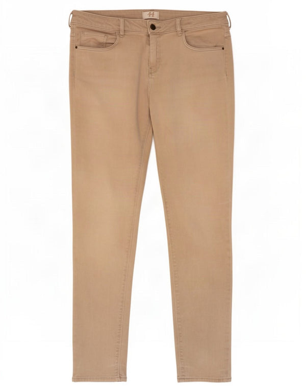 Zara Womens Skinny Casual Trousers EU 44 XL W34 L30 Beige