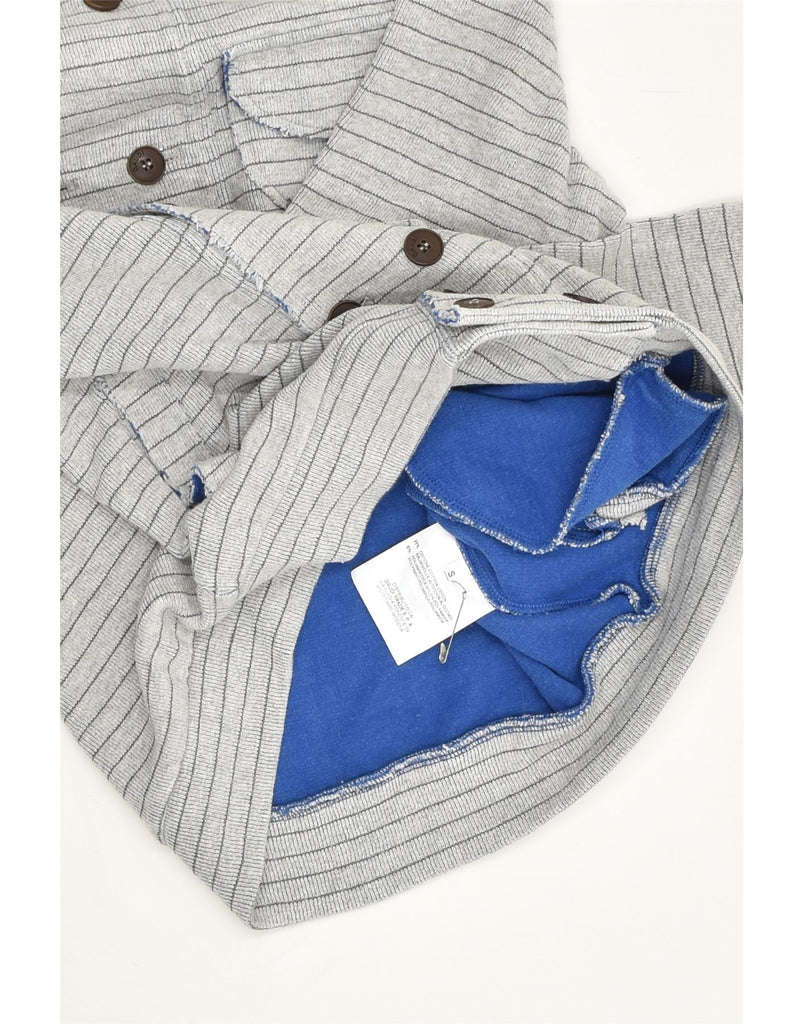 GAUDI Boys Hooded Bomber Jacket 9-10 Years Small  Grey Striped Cotton | Vintage Gaudi | Thrift | Second-Hand Gaudi | Used Clothing | Messina Hembry 