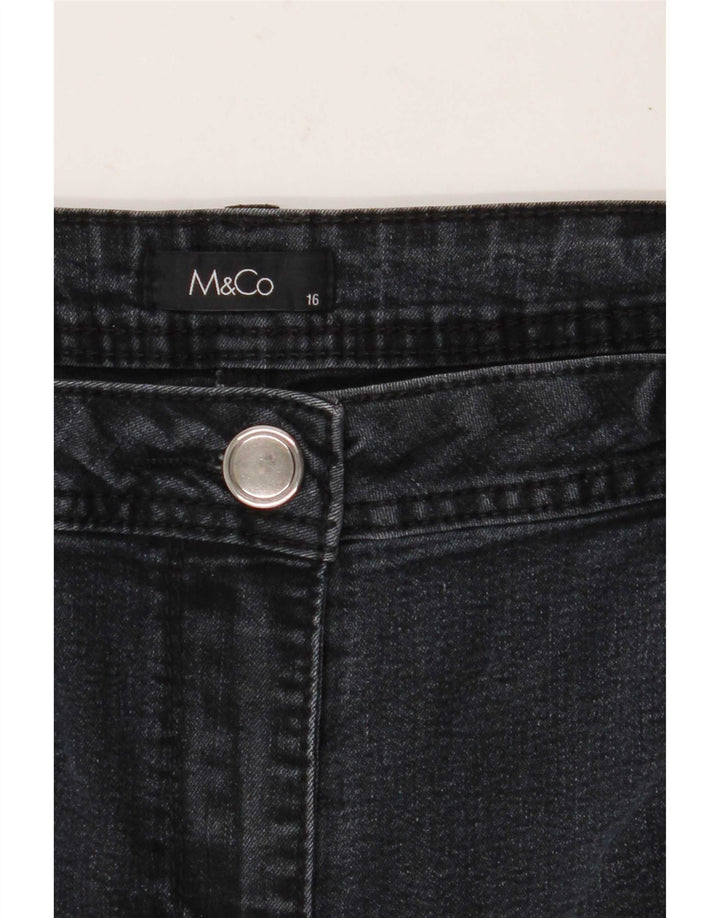 M&Co Womens Straight Jeans UK 16 Large W36 L30 Grey