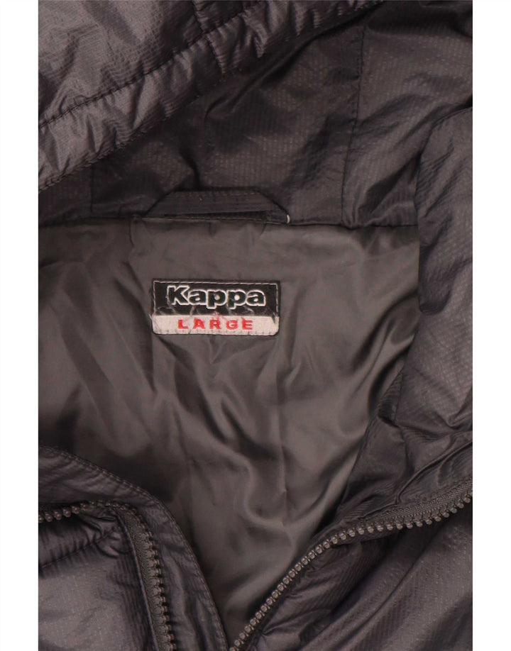 Kappa Mens Hooded Padded Jacket UK 40 Large Grey