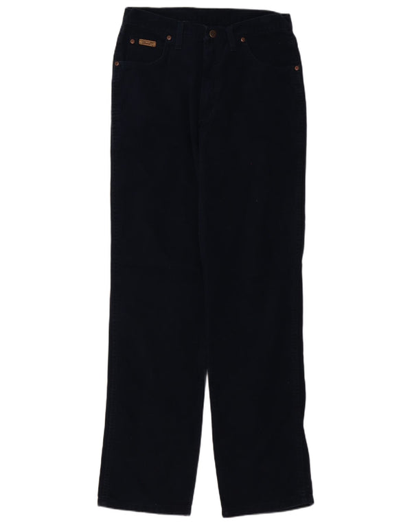 Wrangler Mens Texas Straight Corduroy Trousers W32 L34 Navy Blue Cotton