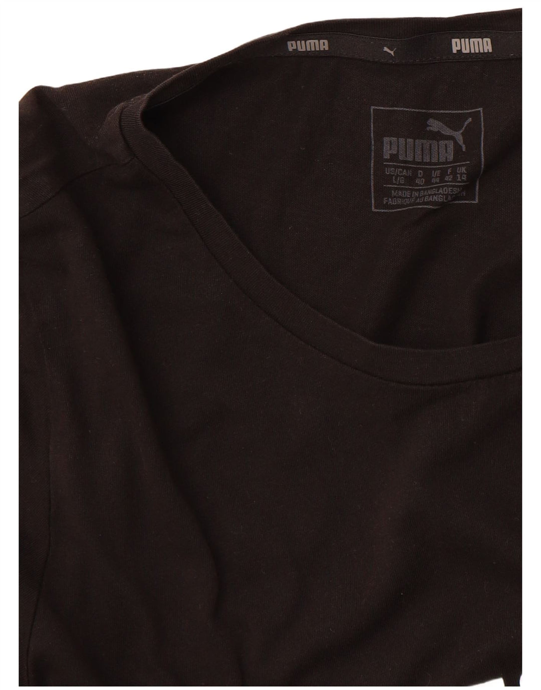PUMA Womens Graphic T-Shirt Top UK 14 Large Black
