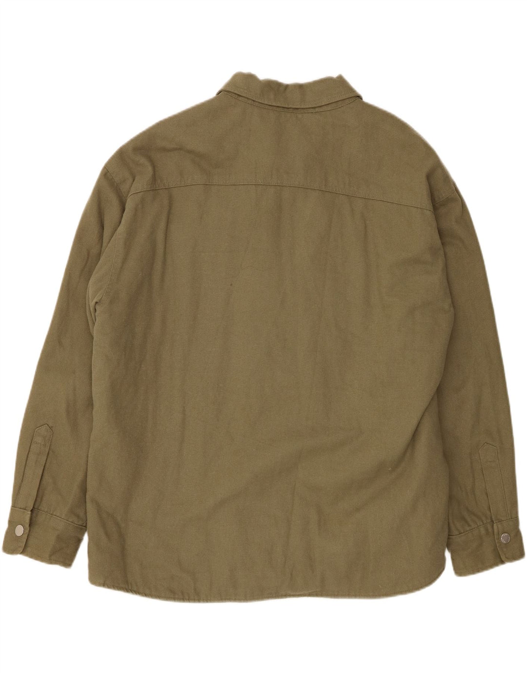 Zara Mens Utility Jacket UK 42 XL Khaki Cotton