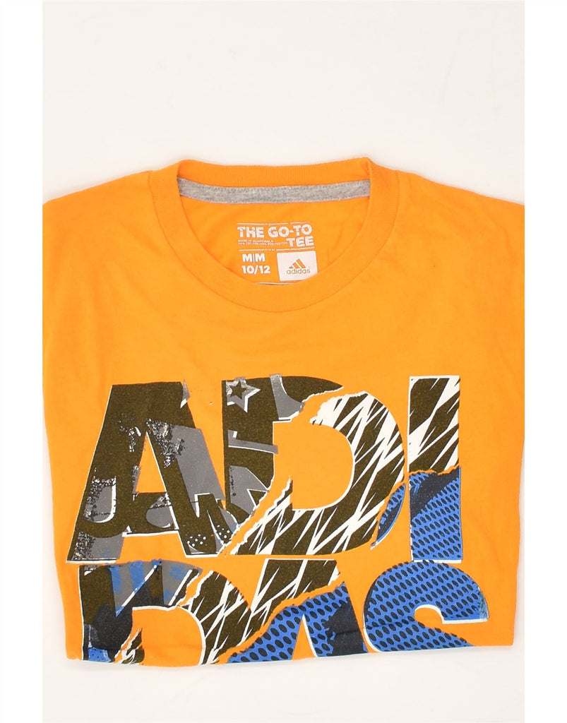 ADIDAS Boys Graphic T-Shirt Top 10-11 Years Medium  Yellow Cotton | Vintage Adidas | Thrift | Second-Hand Adidas | Used Clothing | Messina Hembry 