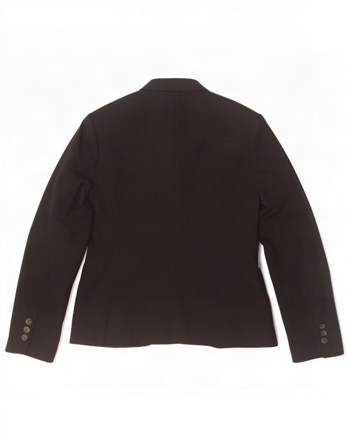 Zara Womens 1 Button Blazer Jacket EU 38 Small Black Polyester
