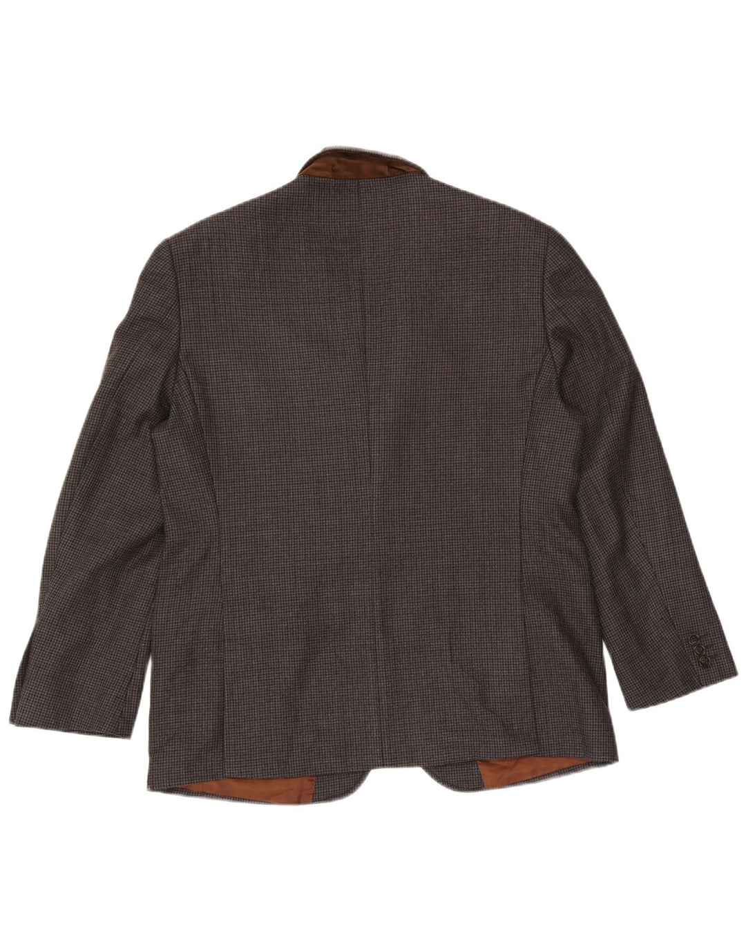 Marks & Spencer Mens 2 Button Blazer Jacket UK 42 Large Grey Check Wool