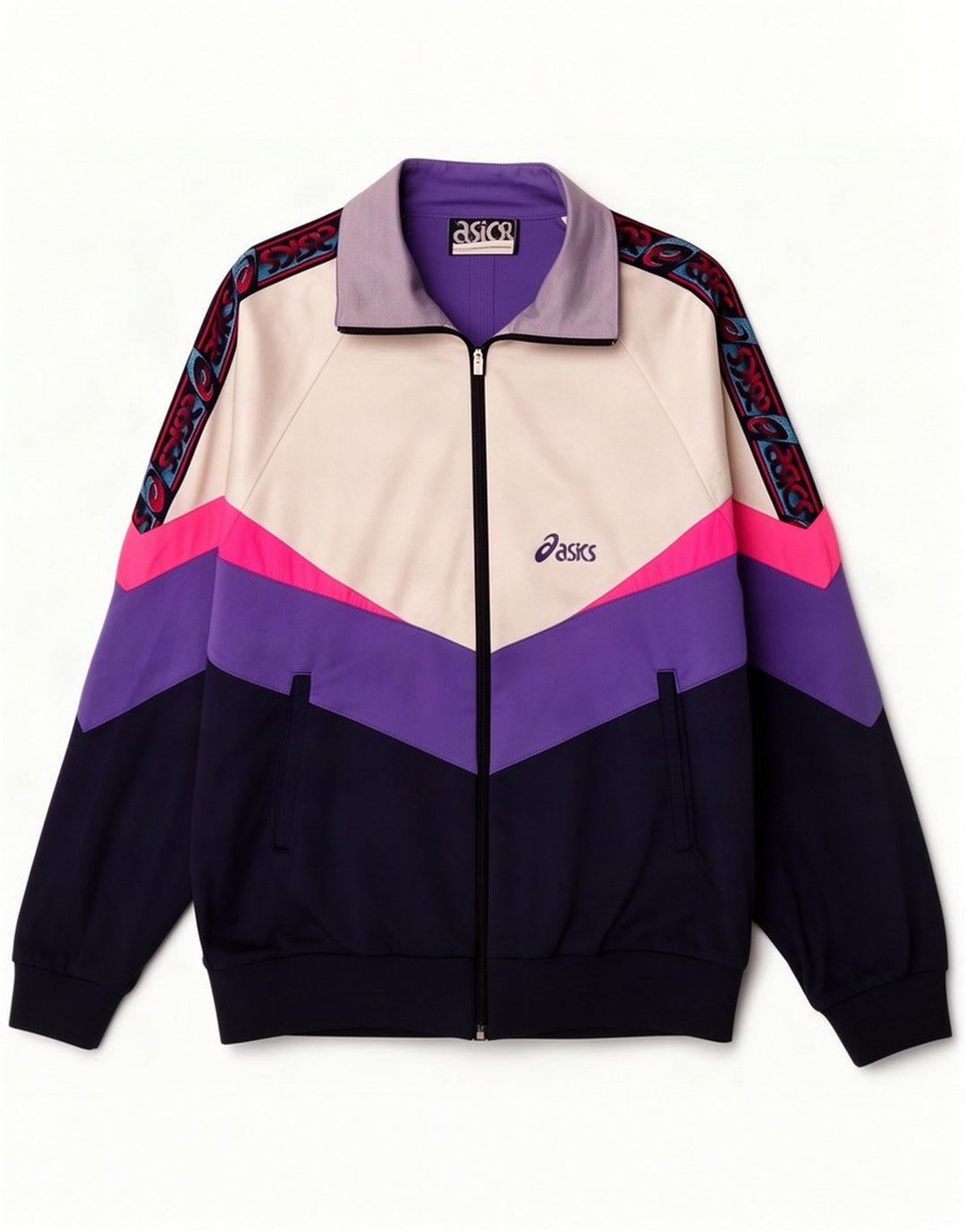 Asics Mens Tracksuit Top Jacket IT 52 Large Multicoloured Colourblock