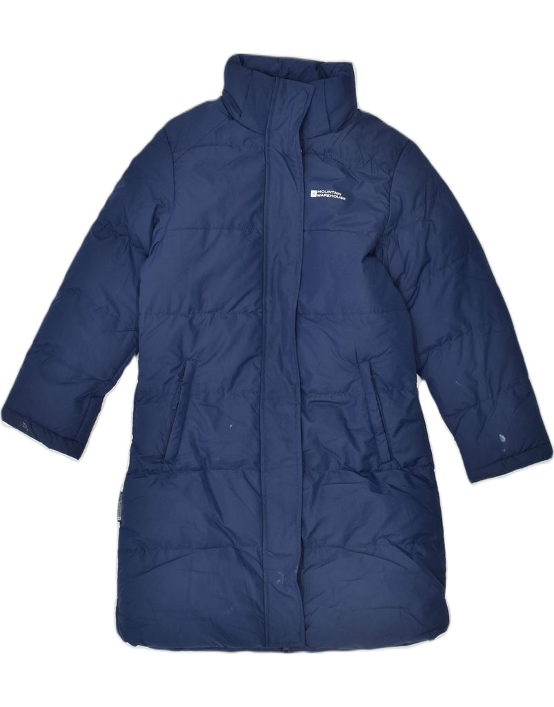 MOUNTAIN WAREHOUSE Girls Padded Coat 9-10 Years Navy Blue Polyester | Vintage | Thrift | Second-Hand | Used Clothing | Messina Hembry 