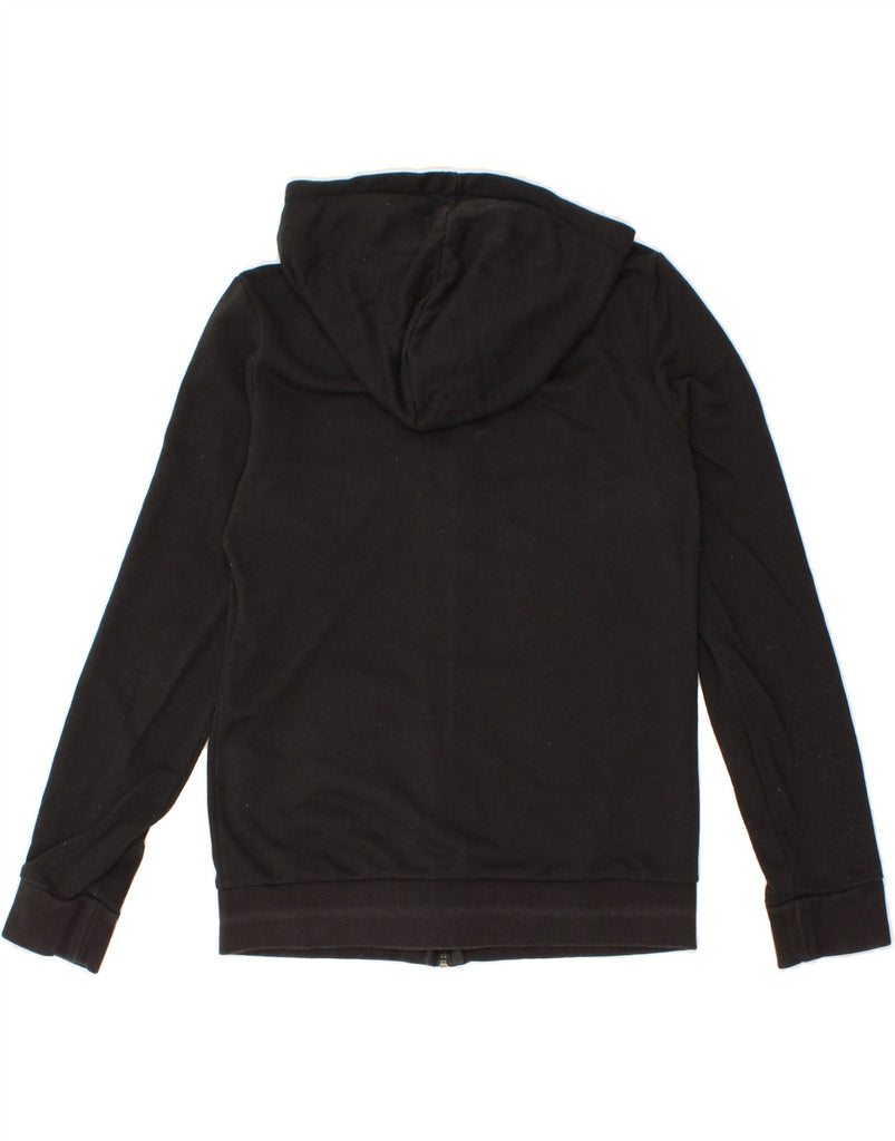 ADIDAS Womens Zip Hoodie Sweater UK 8/10 Small Black Cotton Vintage Adidas and Second-Hand Adidas from Messina Hembry 