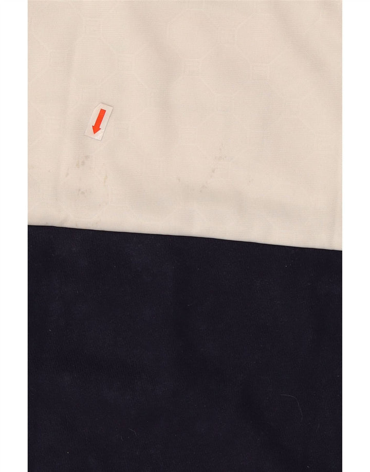 Fila Mens Graphic Sweatshirt Jumper Large Navy Blue Colourblock Cotton