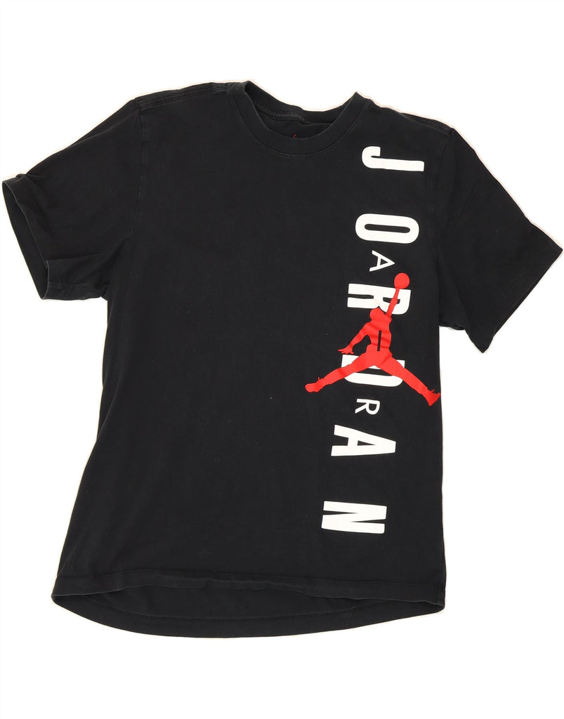 JORDAN Womens Graphic T-Shirt Top UK 16 Large Black Vintage Jordan and Second-Hand Jordan from Messina Hembry 