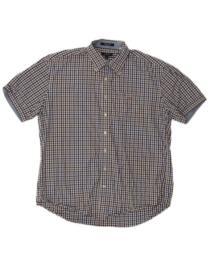 Gant Mens Short Sleeve Regular Fit Shirt 2XL Multicoloured Gingham Cotton