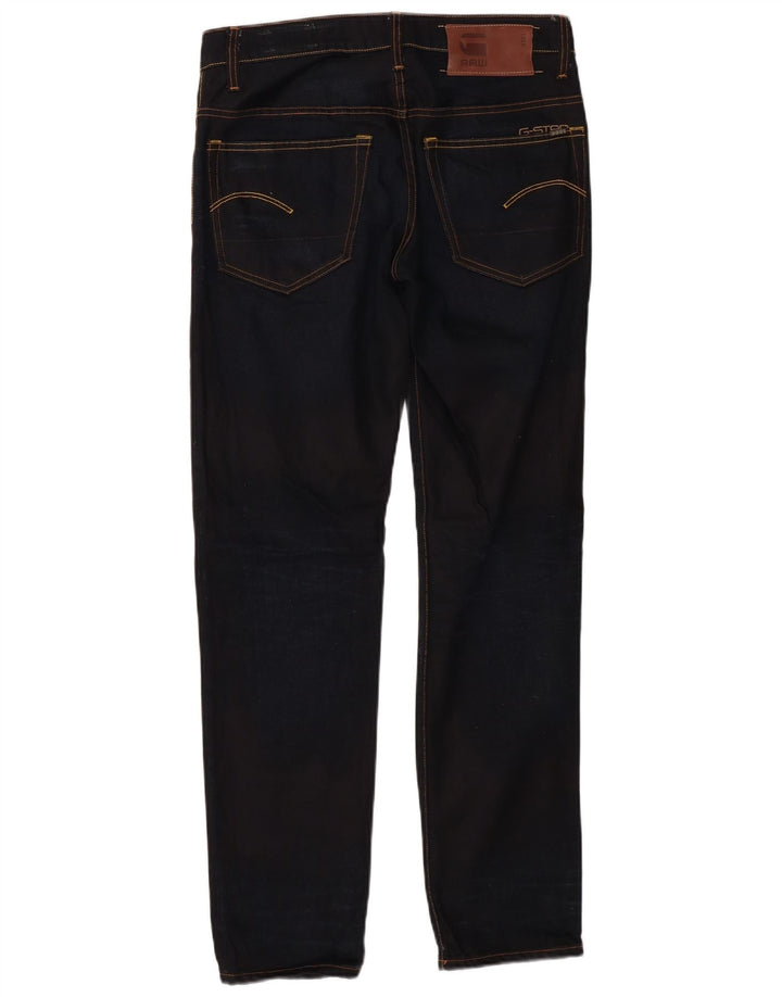 G-STAR Mens 3301 Low Tapered Jeans W30 L32 Navy Blue Cotton