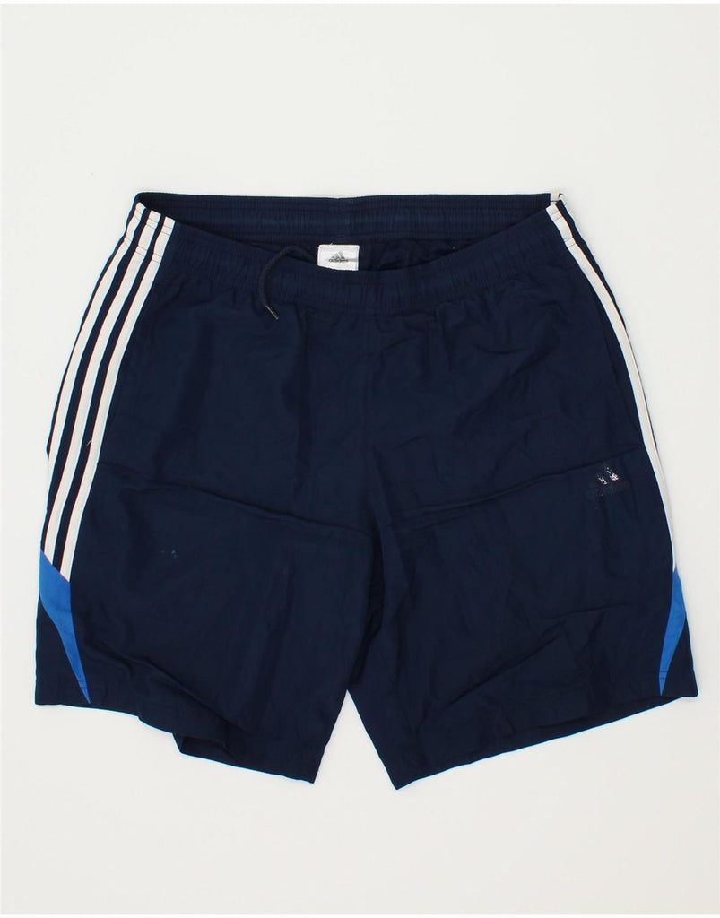 ADIDAS Mens Sport Shorts Medium Navy Blue Polyester | Vintage Adidas | Thrift | Second-Hand Adidas | Used Clothing | Messina Hembry 