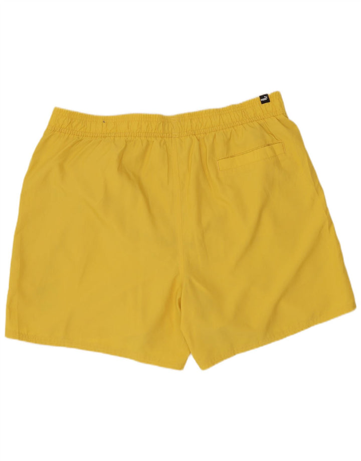 PUMA Mens Graphic Swimming Shorts XL  Yellow Polyester
