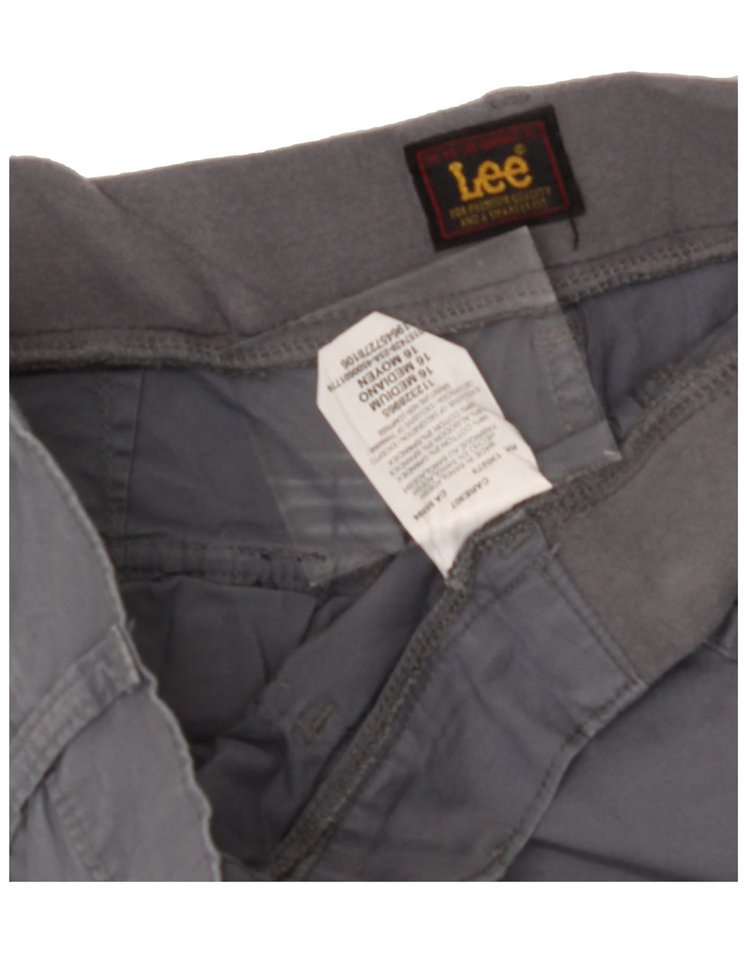 LEE Womens Capri Cargo Trousers US 16 2XL W36 L21 Grey Cotton Vintage Lee and Second-Hand Lee from Messina Hembry 