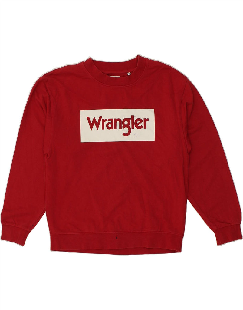 WRANGLER Mens Graphic Sweatshirt Jumper XS Red Cotton | Vintage Wrangler | Thrift | Second-Hand Wrangler | Used Clothing | Messina Hembry 