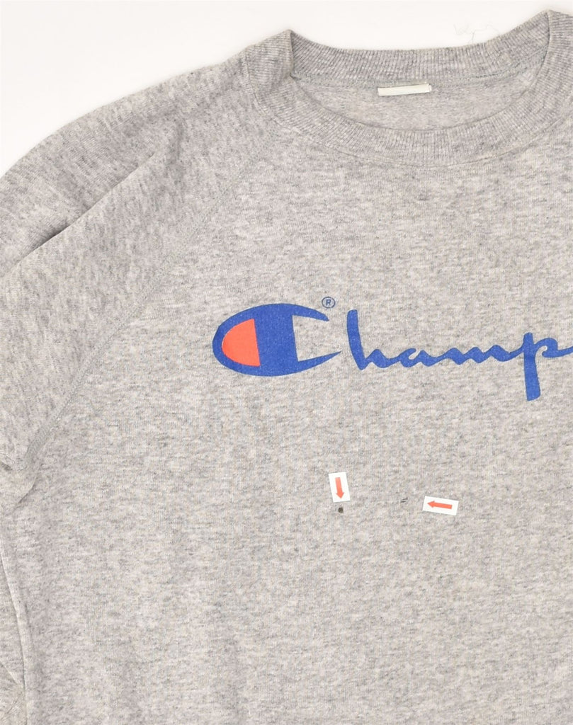 CHAMPION Mens Graphic Sweatshirt Jumper Large Grey Cotton | Vintage Champion | Thrift | Second-Hand Champion | Used Clothing | Messina Hembry 