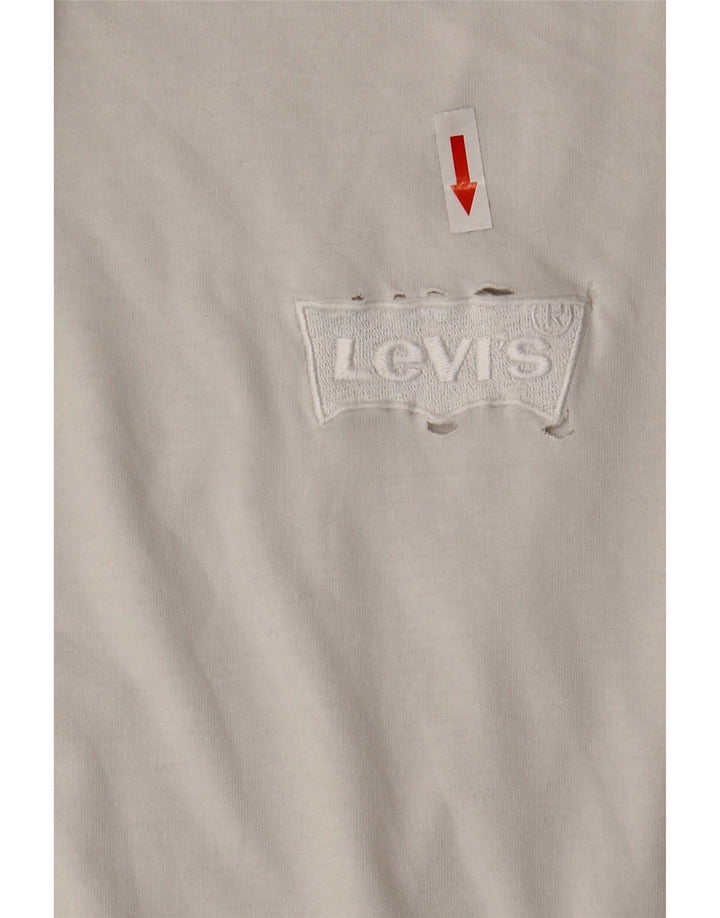 Levi's Mens Relaxed Fit T-Shirt Top Large White Cotton