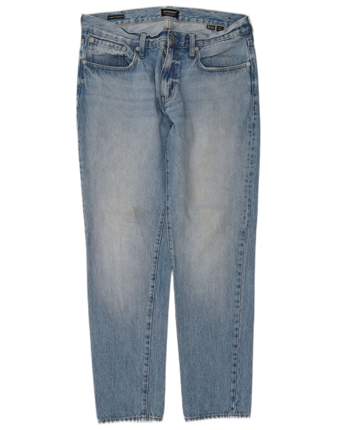 Superdry Mens Conor Tapered Jeans W32 L30 Blue Cotton