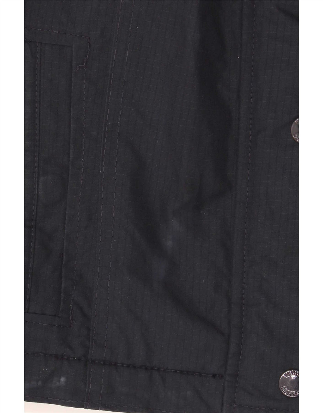 Hollister Womens Hooded Windbreaker Jacket UK 10 Small Navy Blue Polyester