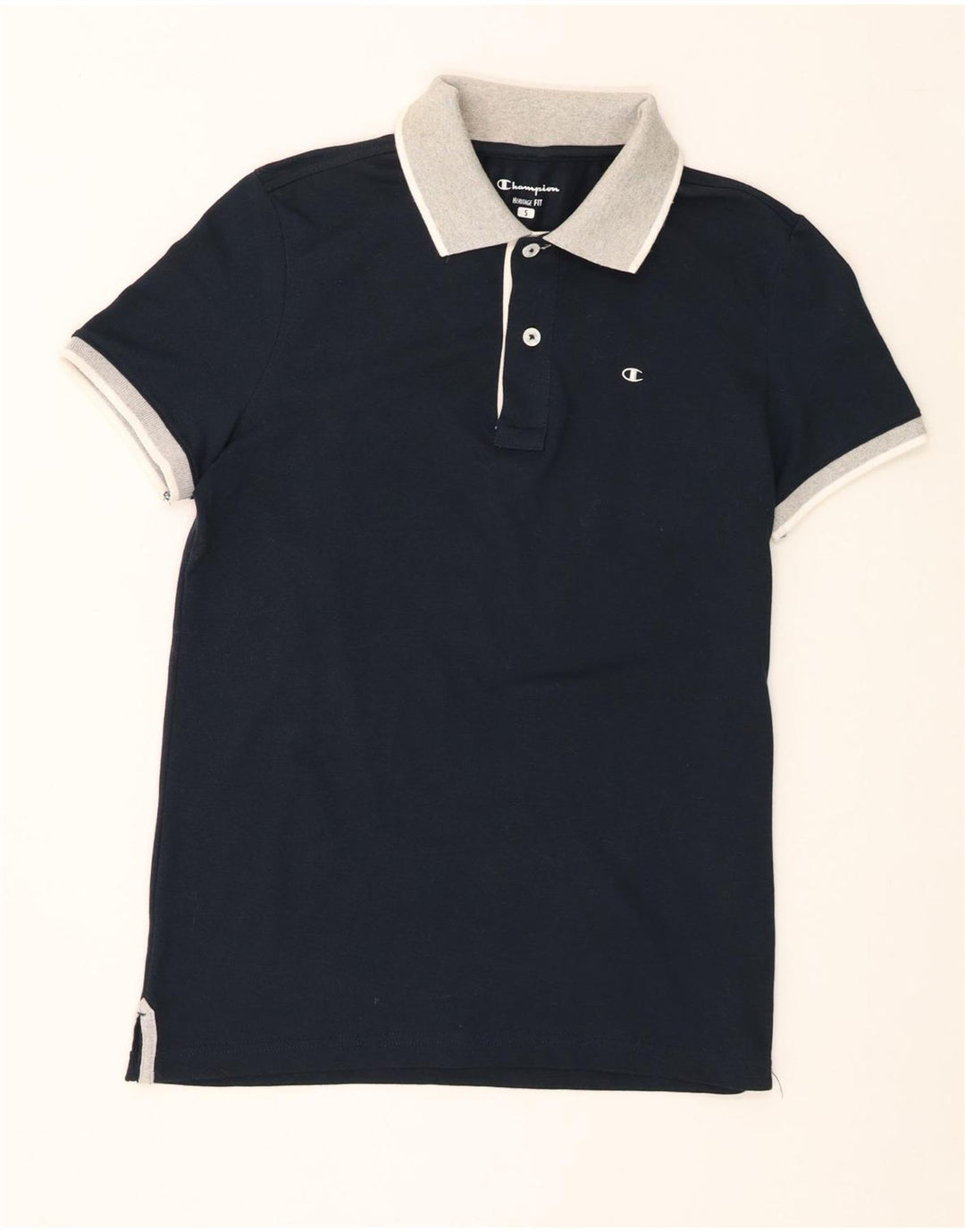 Champion Mens Polo Shirt Small Navy Blue Cotton