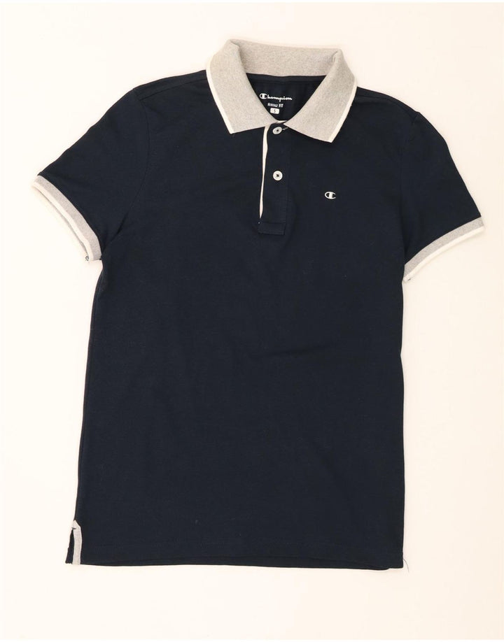 Champion Mens Polo Shirt Small Navy Blue Cotton