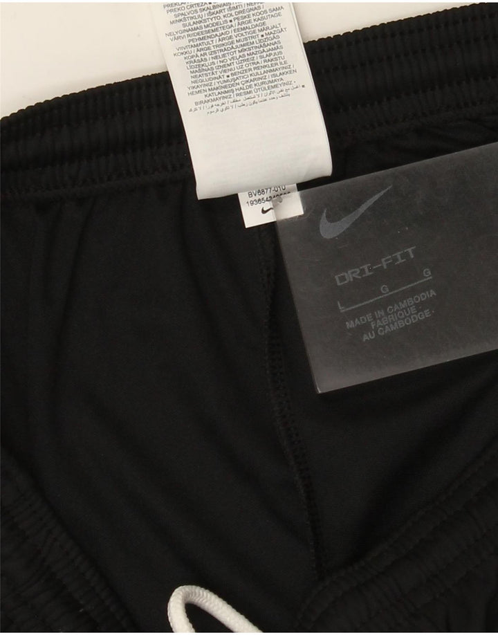 Nike Mens Dri Fit Tracksuit Trousers Large Black Polyester