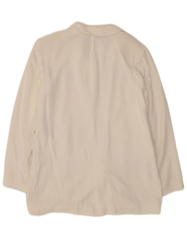 Zara Womens Oversized Open Blazer Jacket UK 10 Small White