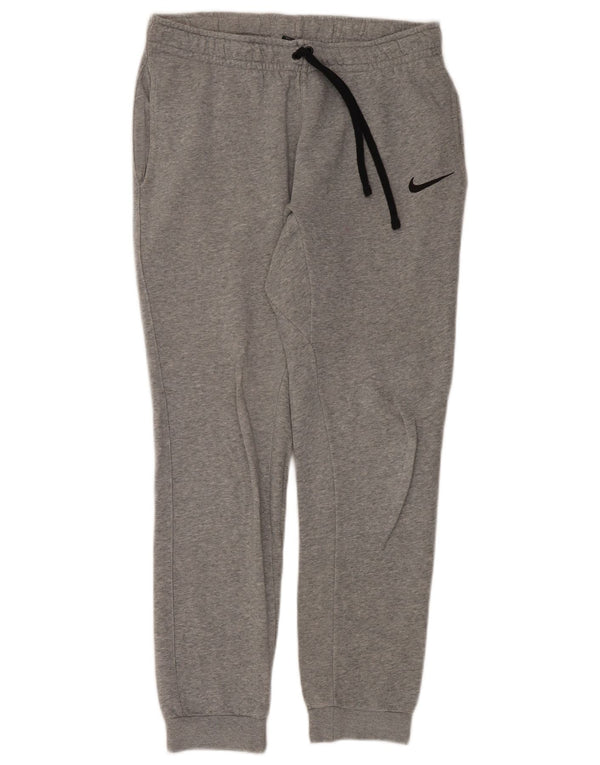 NIKE Mens Tracksuit Trousers Joggers Medium Grey Flecked Cotton
