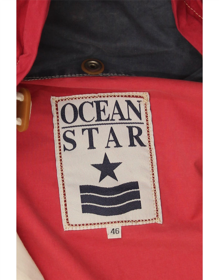 Ocean Star Mens Windbreaker Jacket IT 46 Small White Colourblock Synthetic