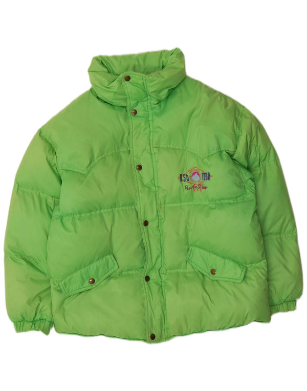 Cacao Womens Oversized Padded Jacket IT 44 Medium Green Polyamide