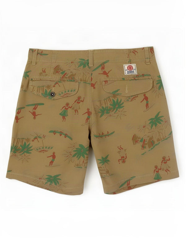 Franklin Marshall Mens Hawaiian Chino Shorts Medium W32 Khaki