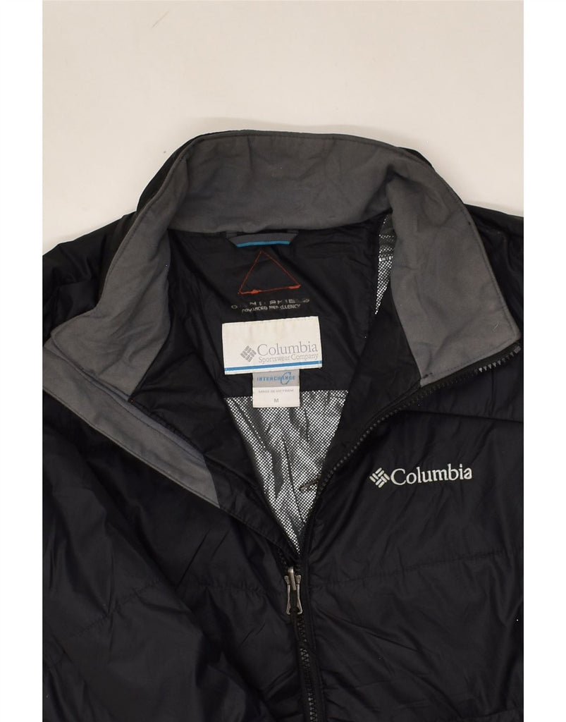 COLUMBIA Mens Omni-Heat Windbreaker Jacket UK 38 Medium Black Polyester | Vintage Columbia | Thrift | Second-Hand Columbia | Used Clothing | Messina Hembry 