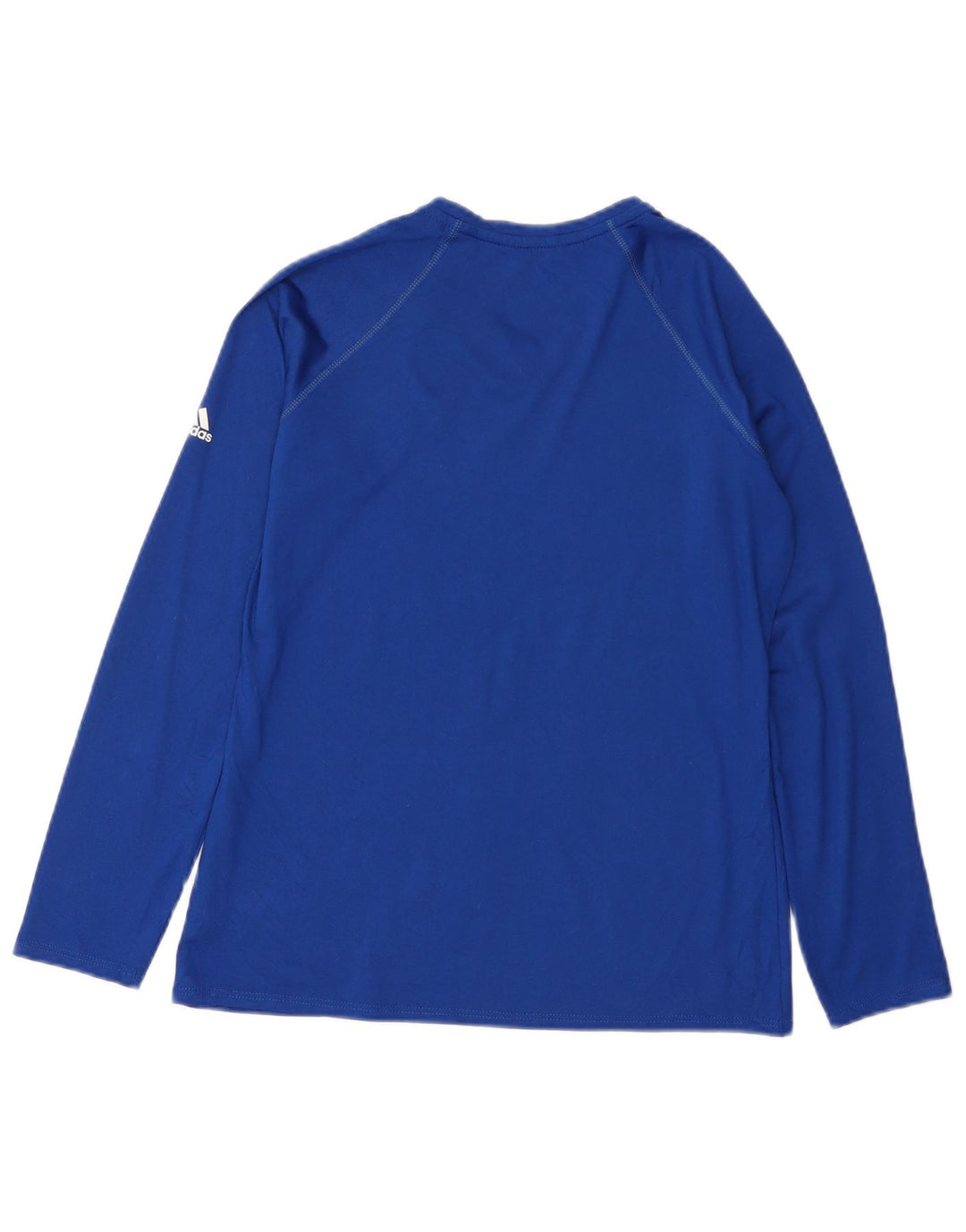 Adidas Boys Climalite Graphic Top Long Sleeve 13-14 Years Medium Blue