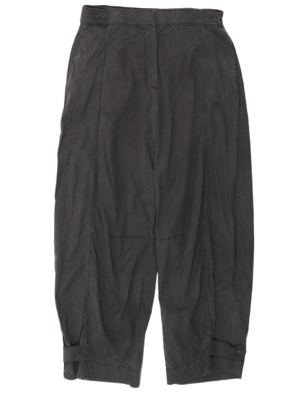 Marks & Spencer Womens High Waist Chino Trousers UK 18 XL W36 L30 Black