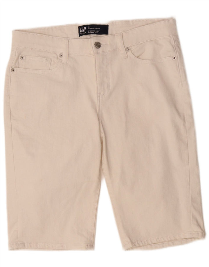 GAP Womens Bermuda Standard Fit Regular Denim Shorts W28 Medium White