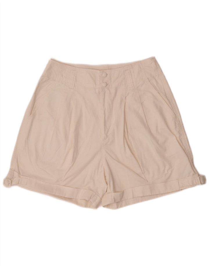 Vintage Womens High Waist Chino Shorts Medium W28 Off White