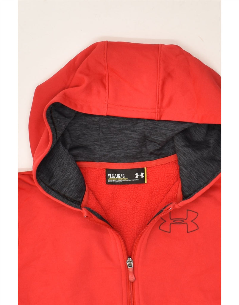 UNDER ARMOUR Boys Graphic Zip Hoodie Sweater 11-12 Years Large Red | Vintage Under Armour | Thrift | Second-Hand Under Armour | Used Clothing | Messina Hembry 