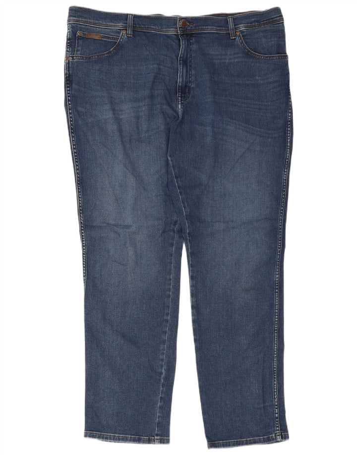Wrangler Mens Texas Slim Jeans W44 L32 Blue Cotton
