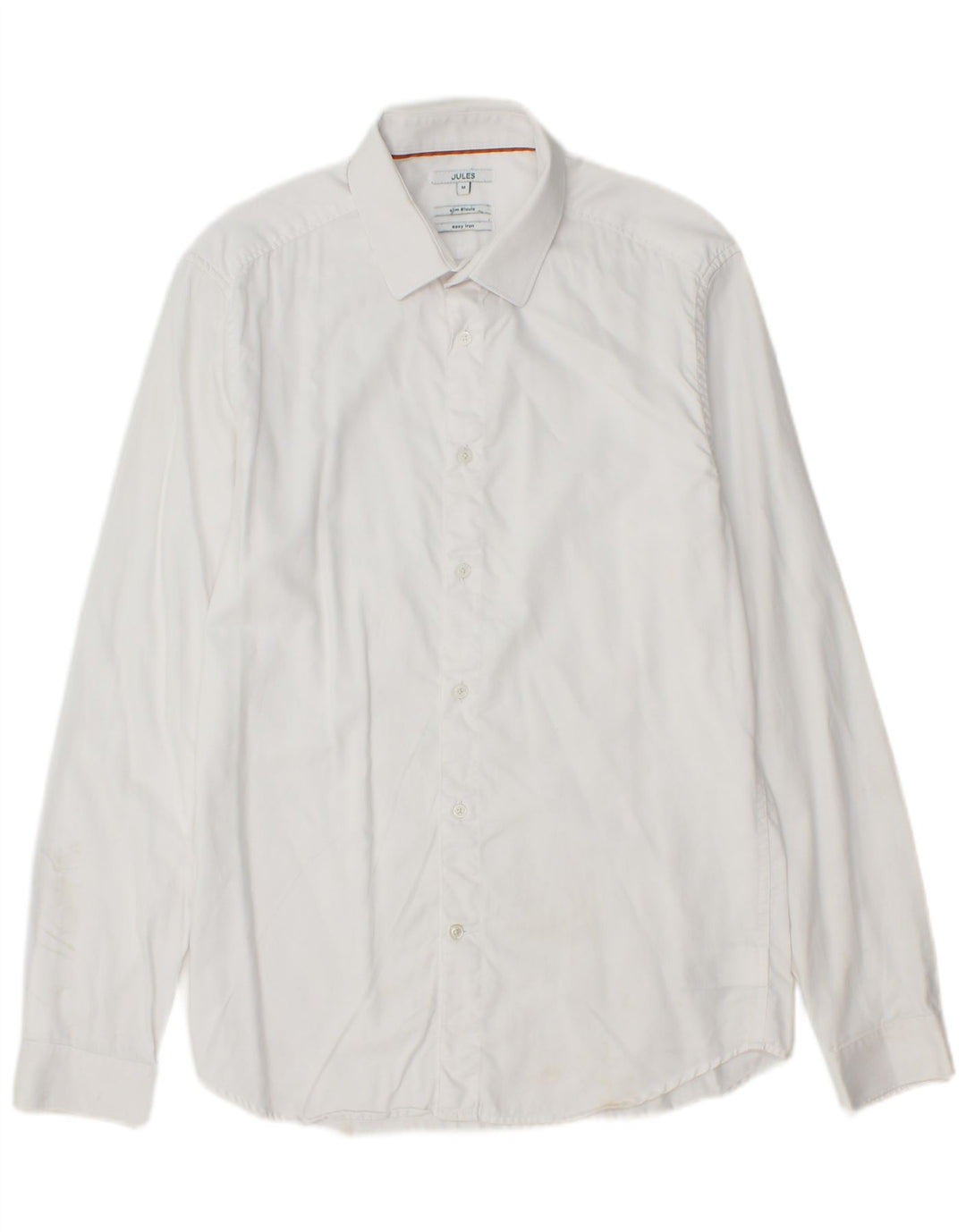 JULES Mens Slim Fit Shirt Medium White Cotton