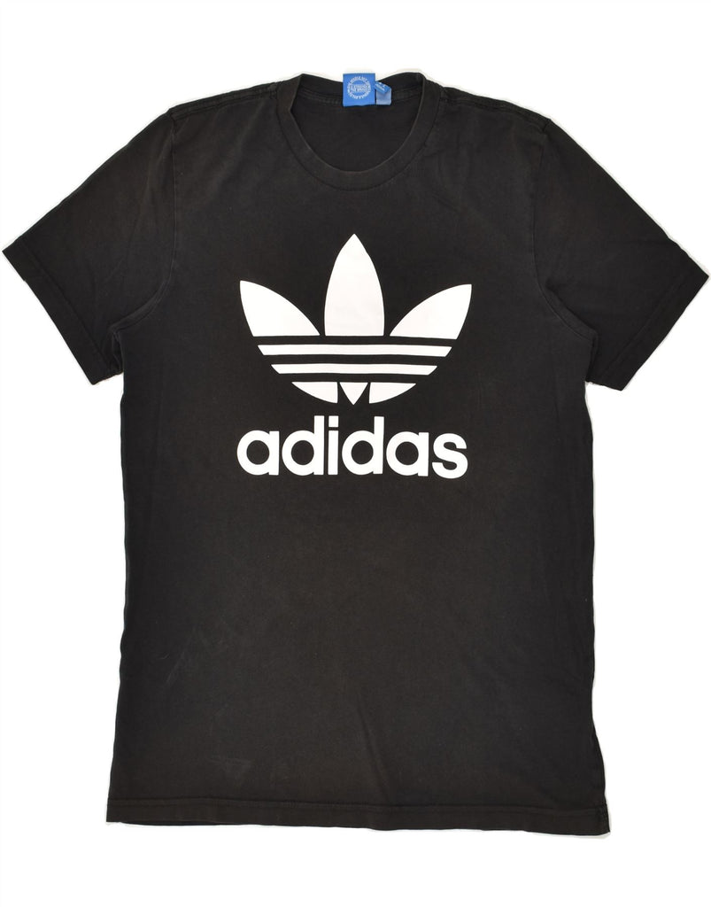 ADIDAS Mens Graphic T-Shirt Top Medium Black Cotton | Vintage Adidas | Thrift | Second-Hand Adidas | Used Clothing | Messina Hembry 